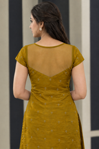 Mustard Embroidery Kurti Set