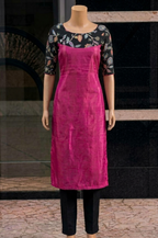 Pink Tissue Kurti Set